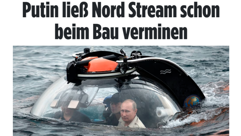 „Putin ließ Nord Stream schon beim Bau verminen“ – Bild kassiert Shitstorm auf Twitter — RT DE
